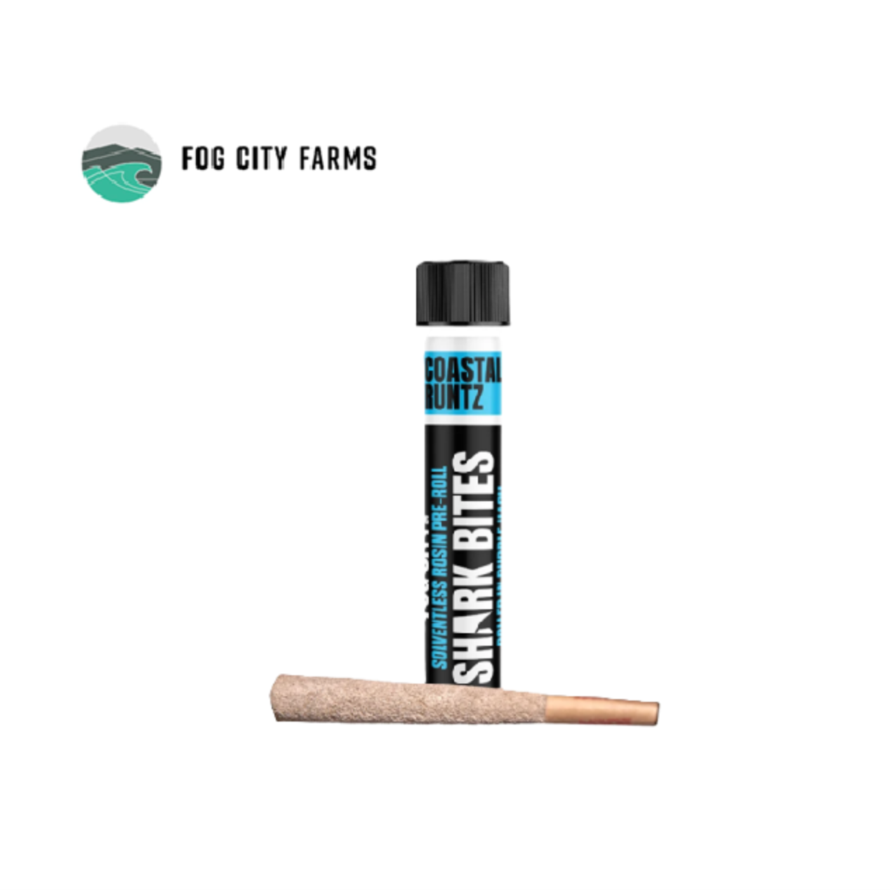 Photograph of product: COASTAL RUNTZ 1.5G ROSIN INFUSED SHARK BITE PREROLL