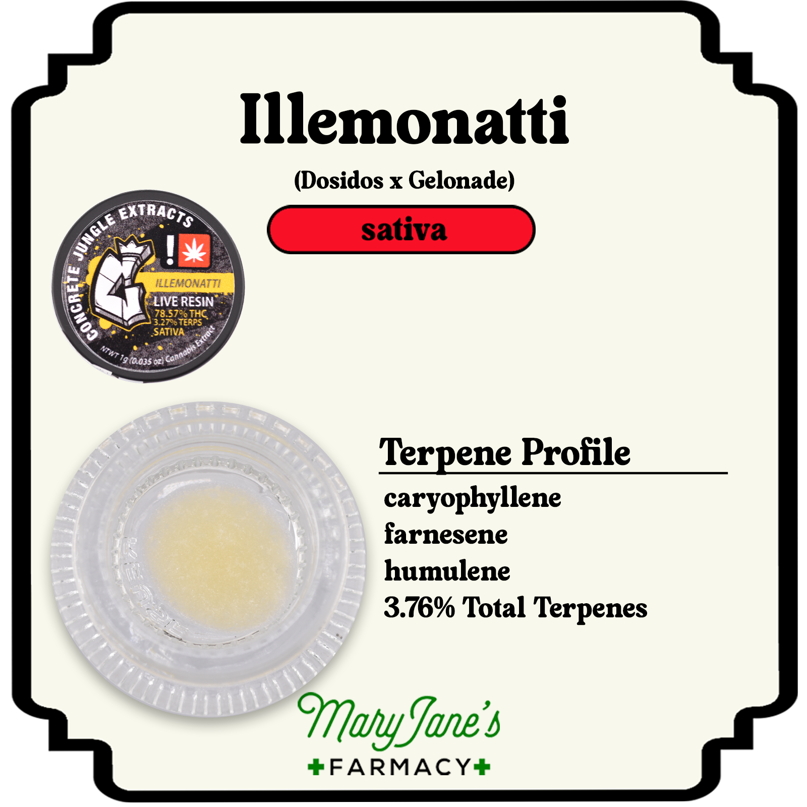 Photograph of product: Illemonatti Live Resin Extract | 1g