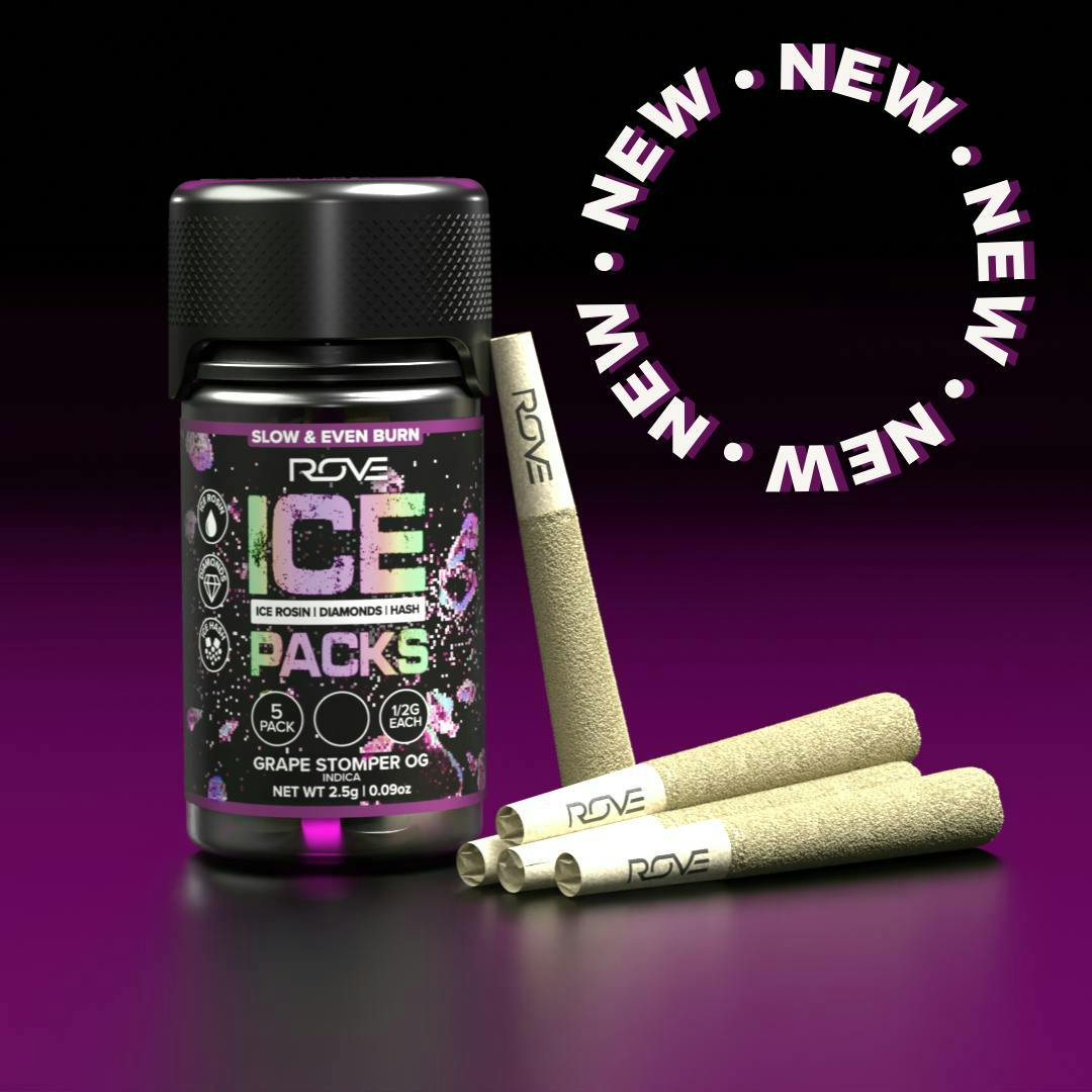 Photograph of product: Rove | Ice Packs Grape Stomper OG (I) /3pk IPR Pack