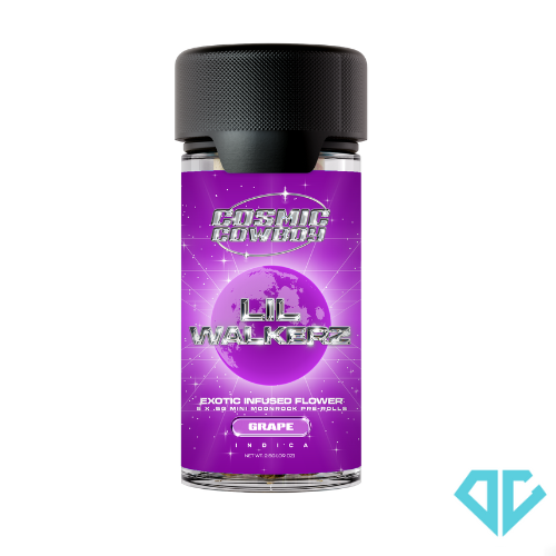 Photograph of product: Cosmic Cowboy - Lil Walkerz Grape Infused Pre-Rolls .5g 5 Pack