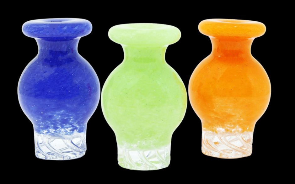 Photograph of product: Glass - ($15) 2 Color Frit Spinner Orb Carb Cap