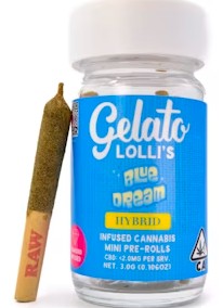 Photograph of product: Blue Dream [H] - Lolli's Infused Mini Prerolls 5PK