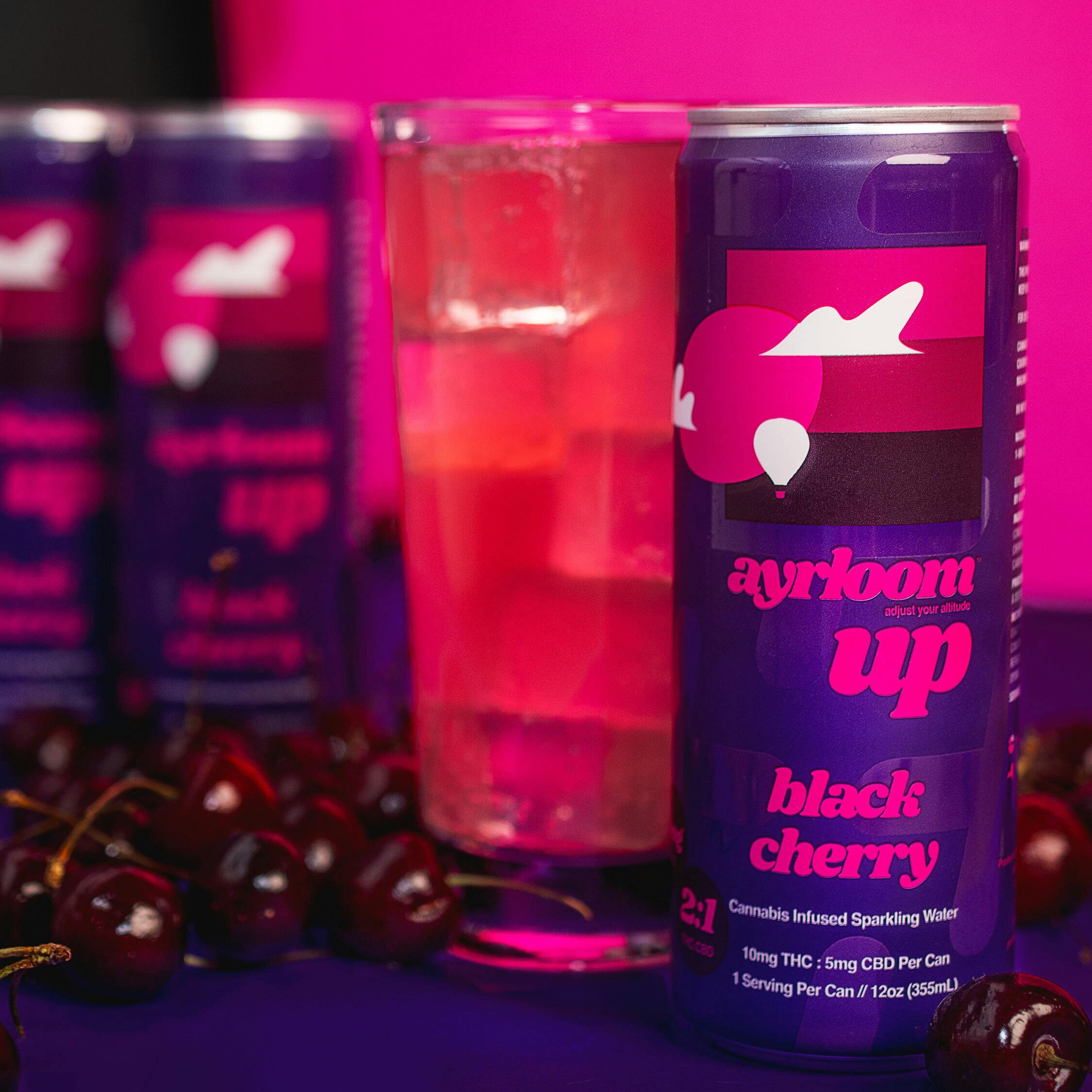 Photograph of product: Black Cherry Sparkling Water 2:1 TH-oui:CBD | Canned Beverage [10mg]
