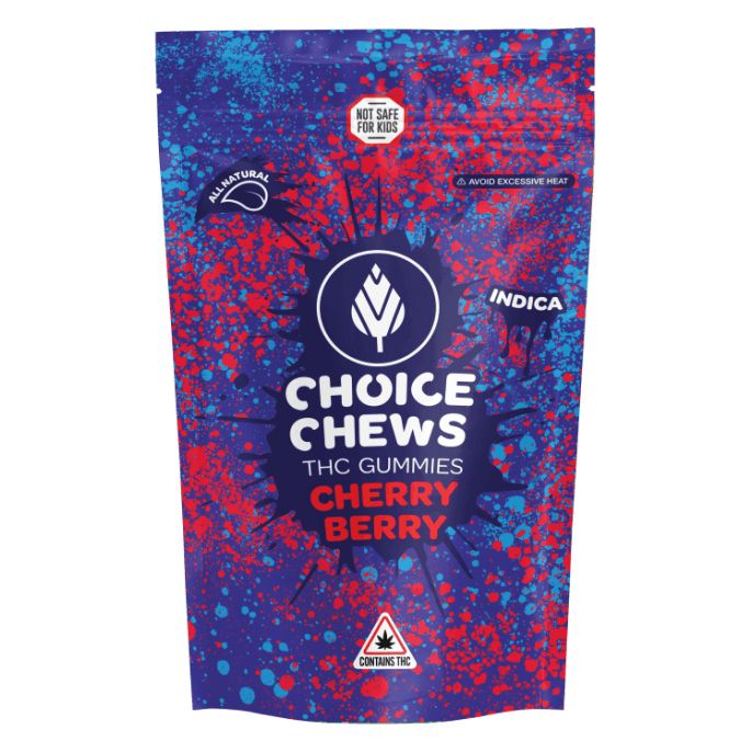 Photograph of product: Choice Chronic Cherry Berry Oui'd Soft Chews 200mg Rec