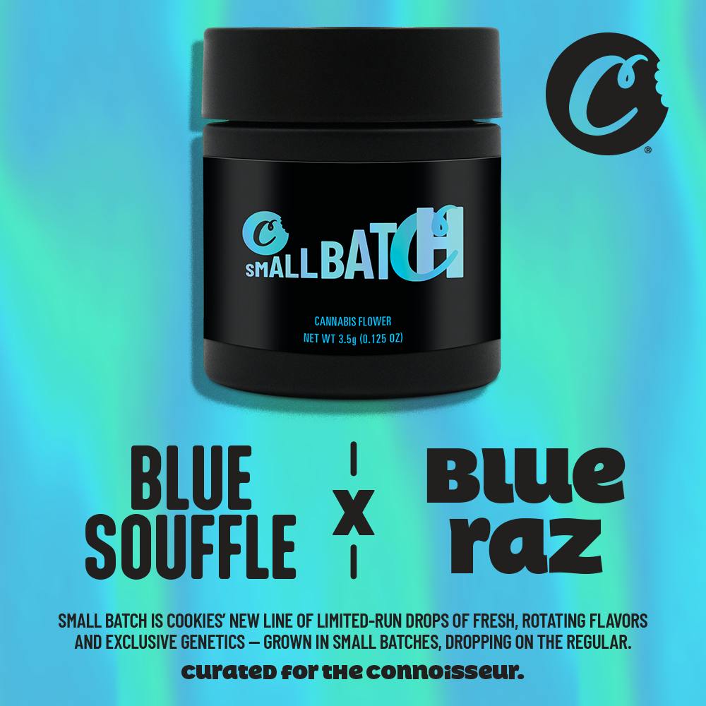 Photograph of product: Cookies Small Batch Blue Souffle x Blue Raz - 3.5g