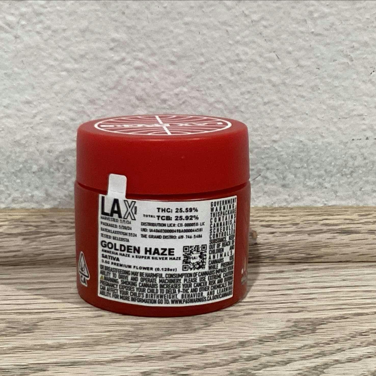 Photograph of product: LAX - Golden Haze 3.5g