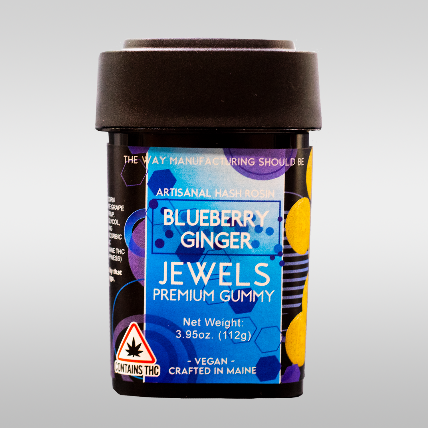 Photograph of product: (Jewels 100mg) Blueberry Ginger
