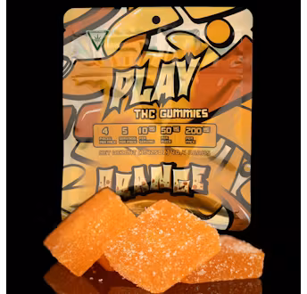 Photograph of product: AU Play: Orange 200mg Gummies (4 X 50mg)
