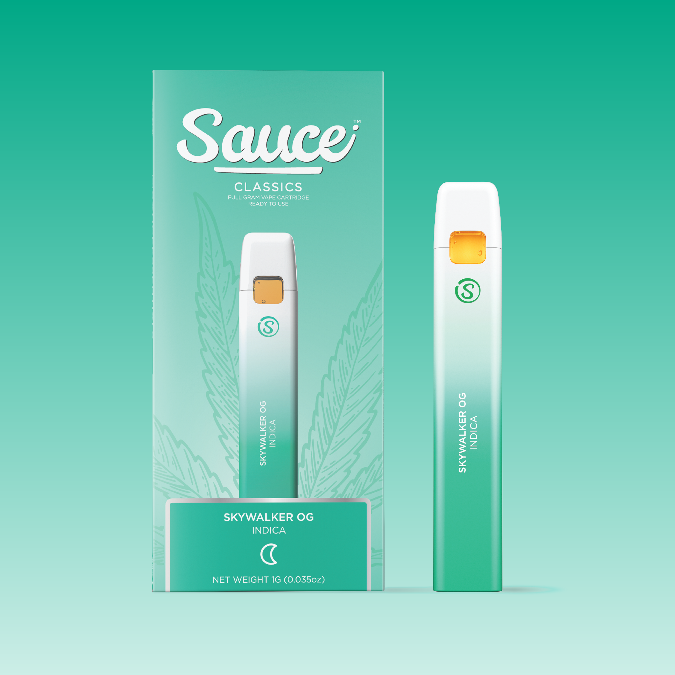 Photograph of product: SAUCE BARS - DISPOSABLE DISTILLATE - 1G - HYBRID - SKYWALKER OG