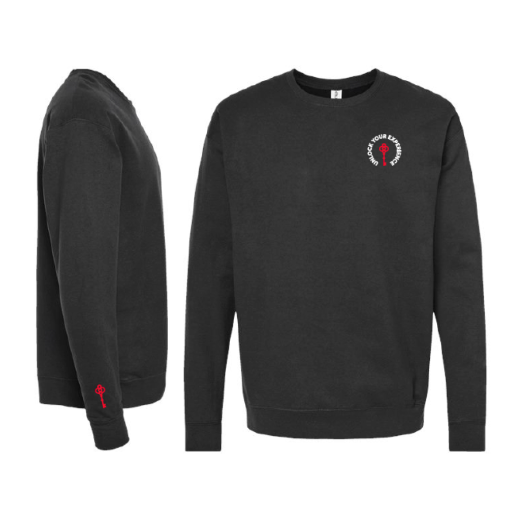 Photograph of Product: Black Crewneck - Unlock Your Experience