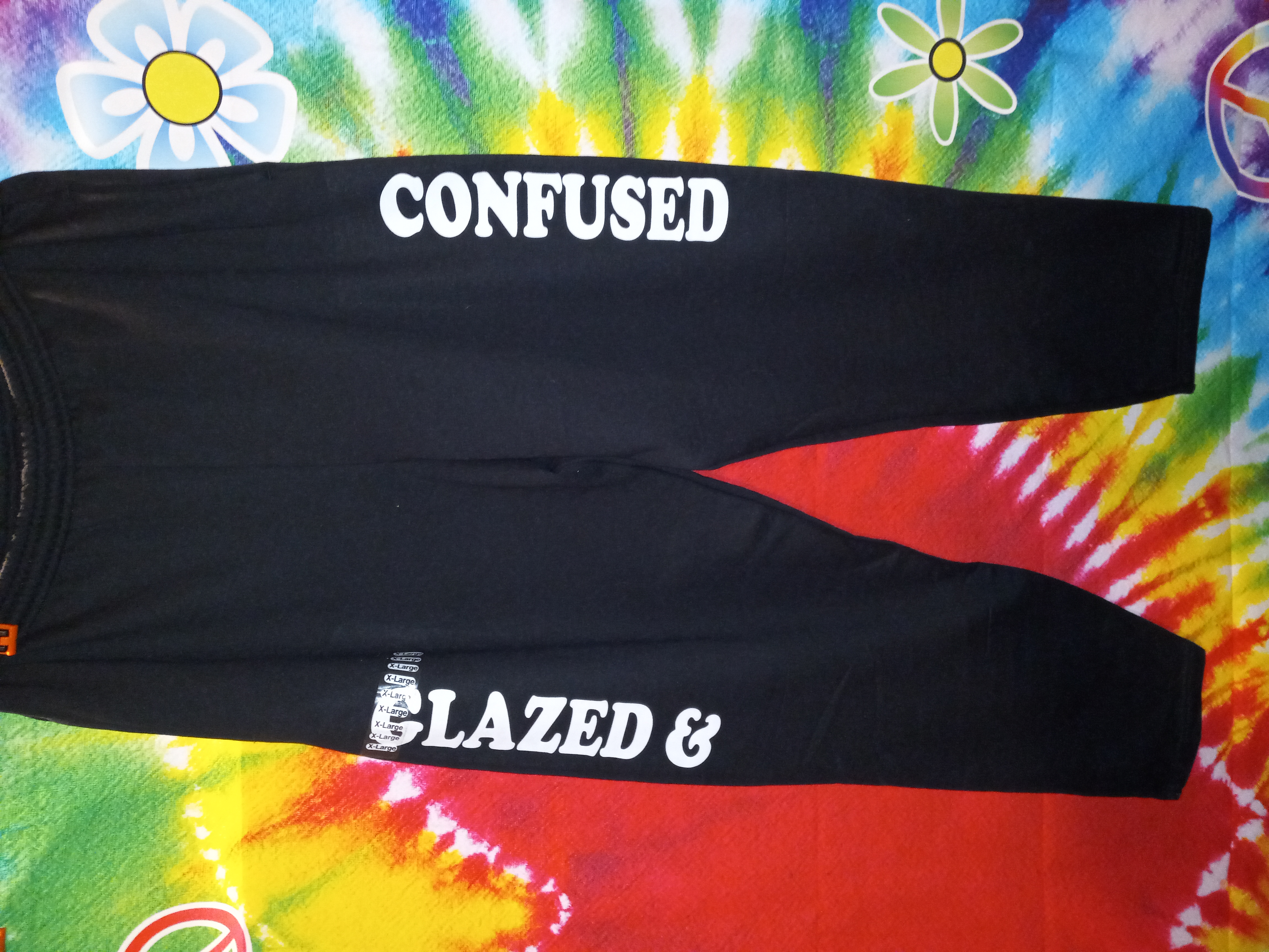Photograph of product: Glazed Gear - Sweatpants - Black w/pockets and screened G&C down legs - XL
