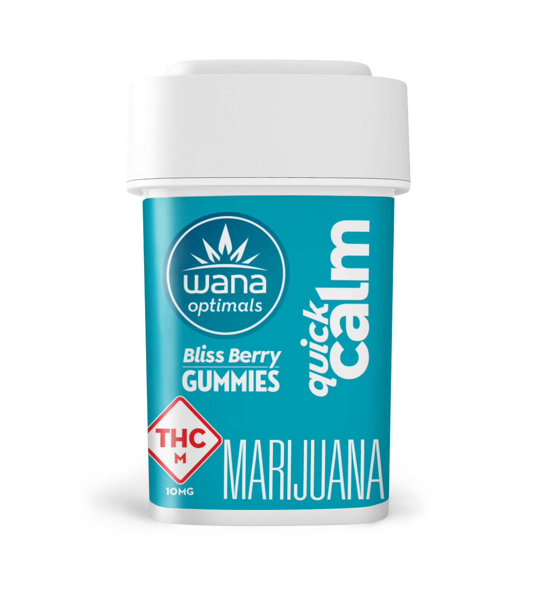 Photograph of product: 10:1 CBD/THC Bliss Berry - Quick Calm - Wana - 10mg Nano Gummies