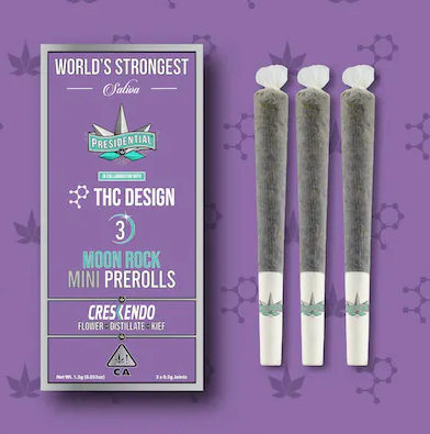 Photograph of product: Presidential | Crescendo | Moon Rock Mini Prerolls | 1.5G