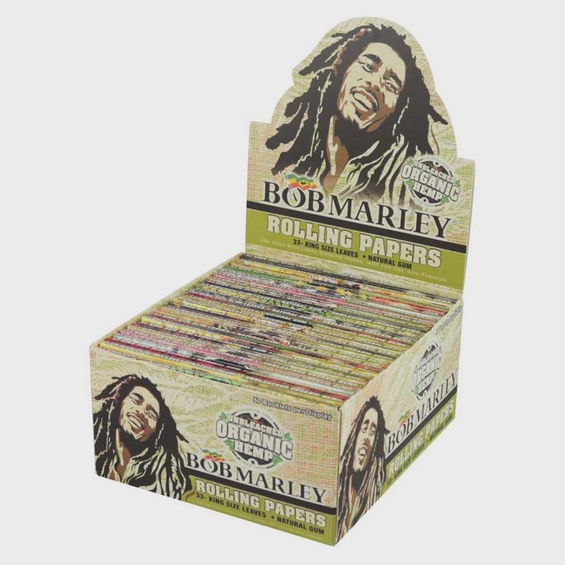 Photograph of product: Bob Marley Unbleached Organic Hemp Rolling Papers | King Size |
