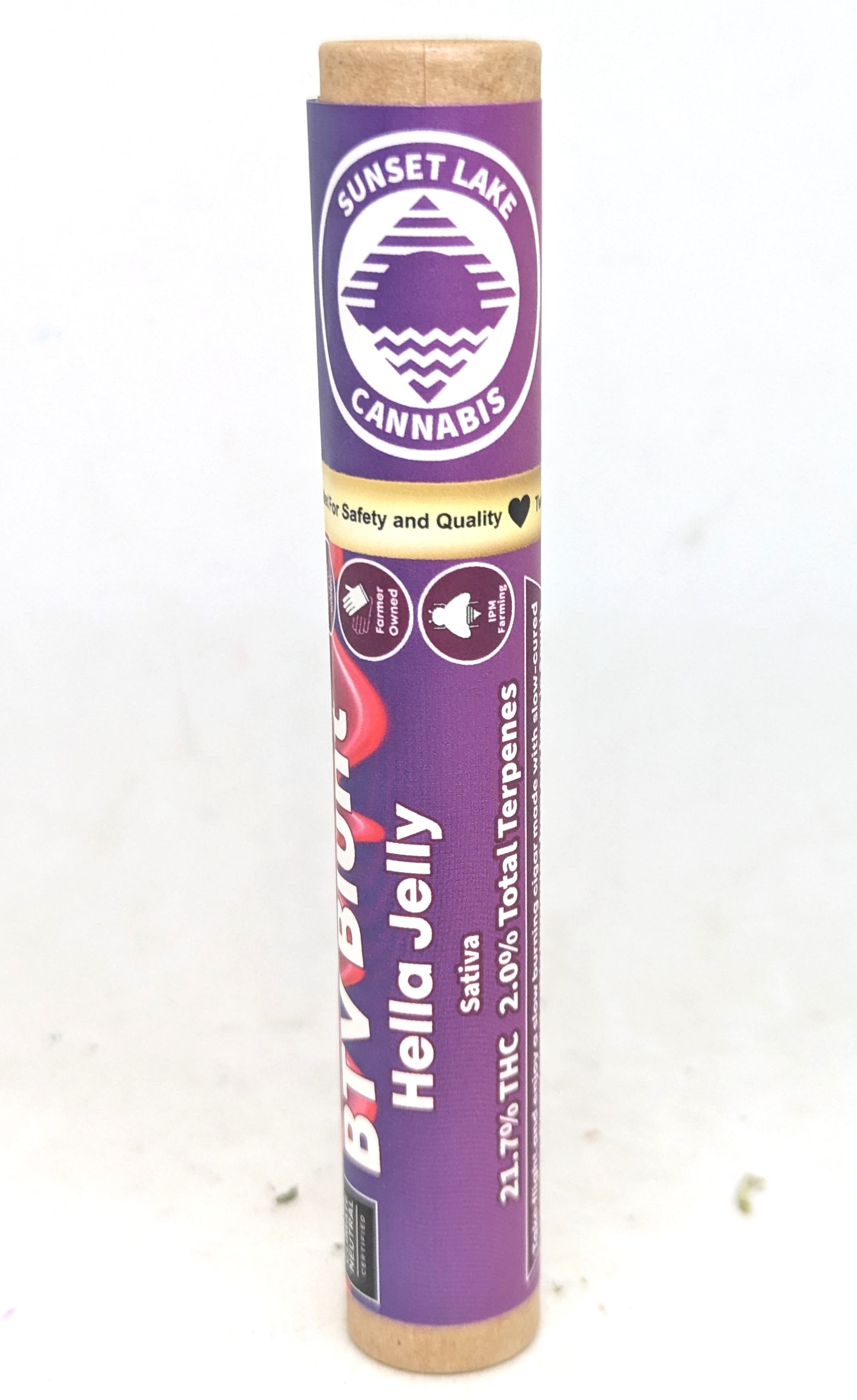 Photograph of product: Terp Poison Hemp Leaf Blunt | Sunset Lake