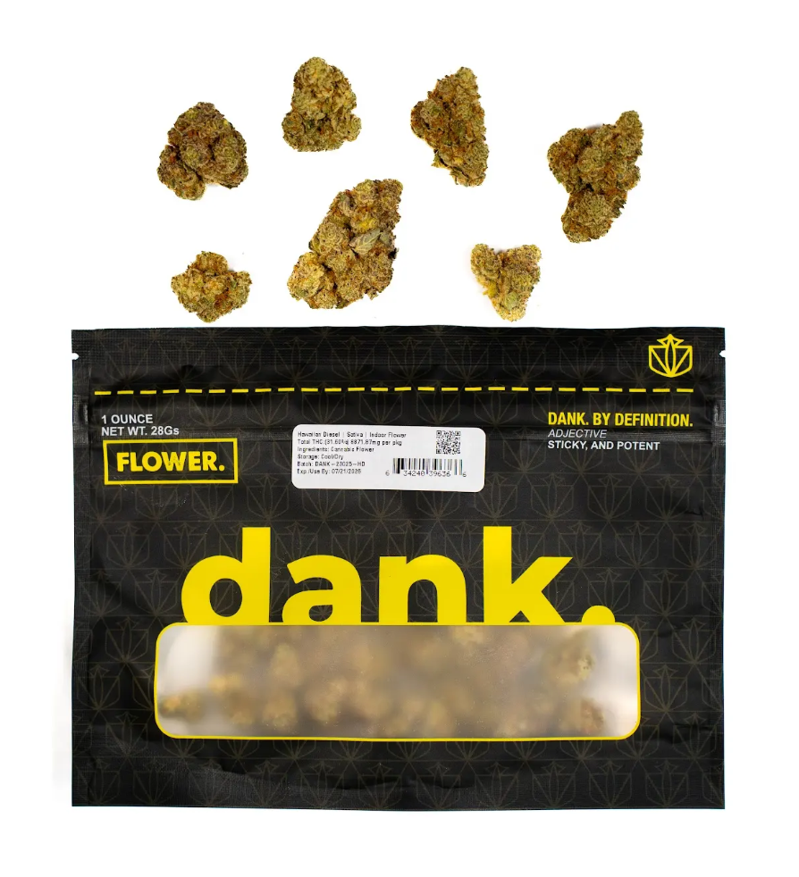 Photograph of product: Hawaiian Diesel Flower | Oui'd | Dank - 28g