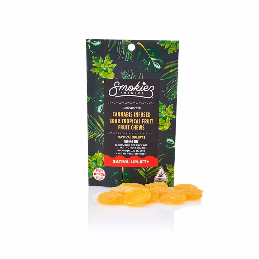 Photograph of product: Smokiez | Sour Tropical (Oui'd) Fruit Chews 10pk, 100mg