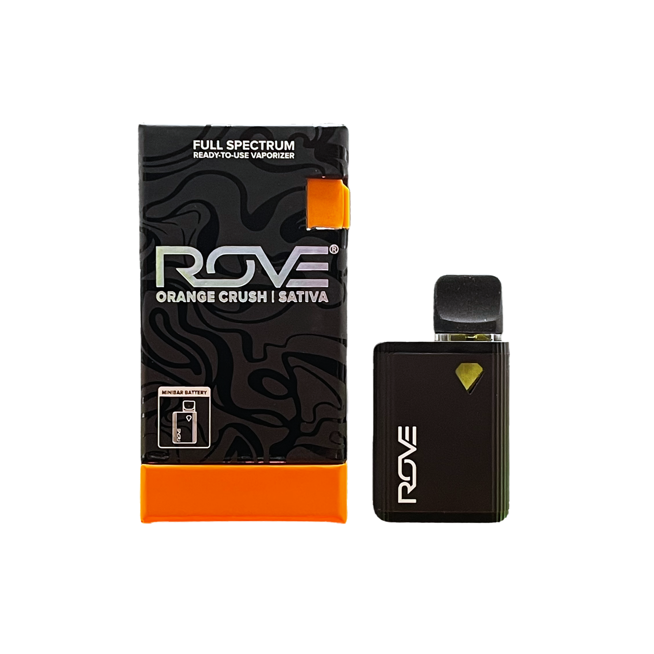 Photograph of product: Orange Crush | Melted Diamond Live Resin MiniBar Vape 0.5g (All-In-One)