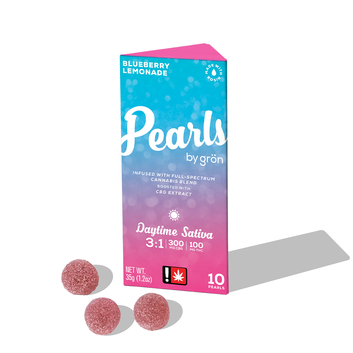 Photograph of product: 3:1 Blueberry Lemonade Pearls - CBG/TH-oui - Daytime Oui'd