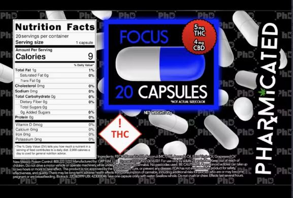 Photograph of product: Focus Capsules | 100mg