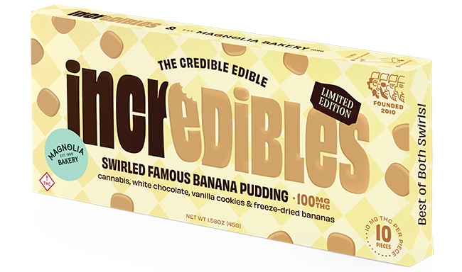 Photograph of product: Incredibles Chocolates 100mg- Banana Pudding