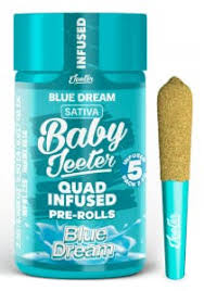 Photograph of product: Baby Jeeter - Blue ZKZ - 5 x Rosin Infused Prerolls