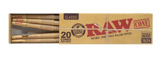 Photograph of product: ESD l RAW l Classic | Tan | Cones l  1 1/4 Size l 20ct | 1