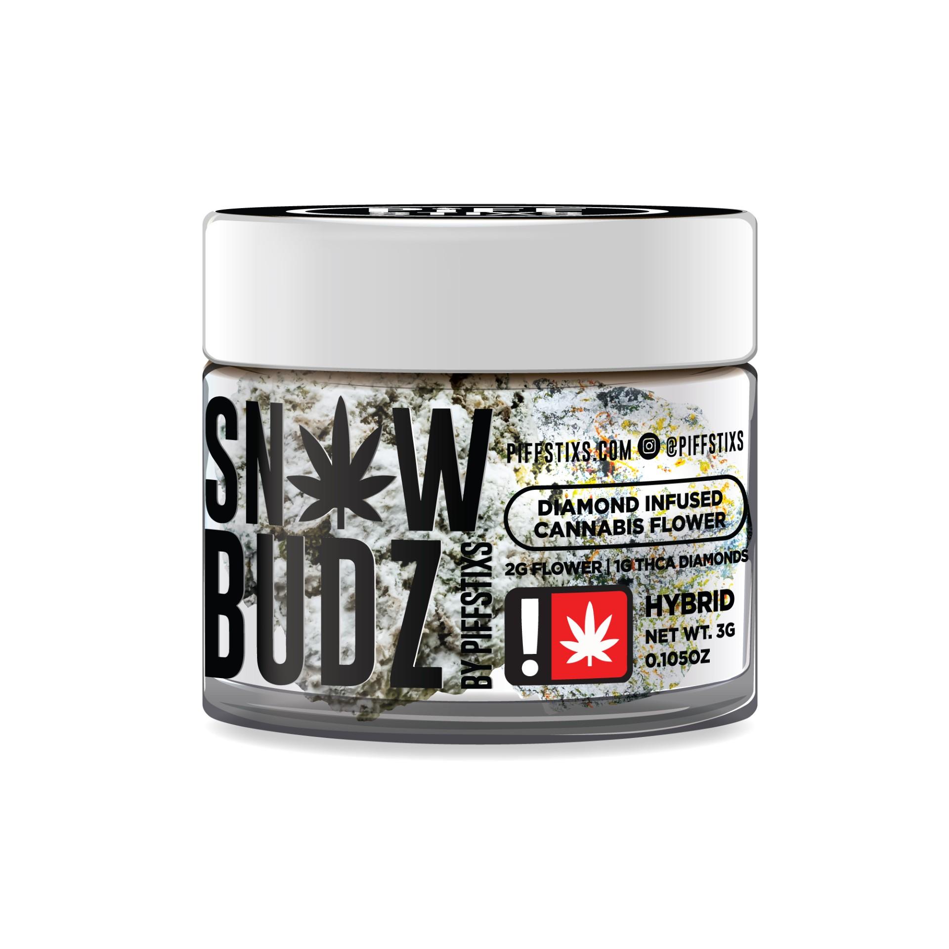 Photograph of product: Nascar Snow Budz Infused Flower (Exotic Blendz) - 3.5g