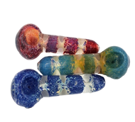 Photograph of product: 4.5" TRANSLUCENT 4 CHAMBER GLASS HAND PIPE