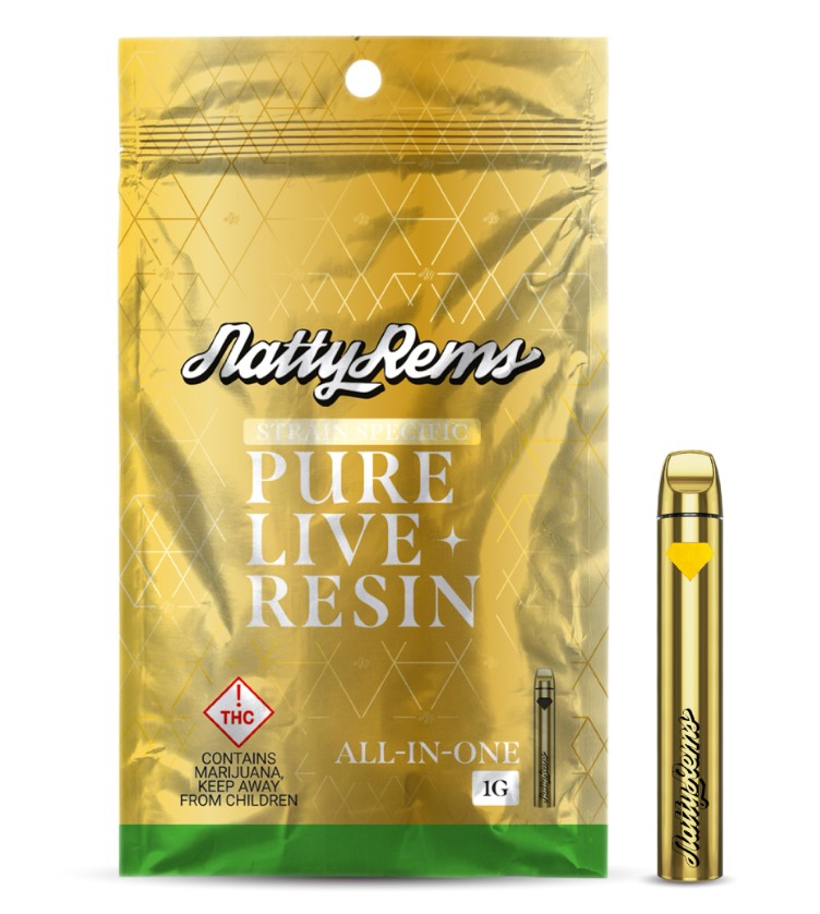 Photograph of product: Natty Rems AIO - Runtz (H) - 1000mg Live Resin Disposable