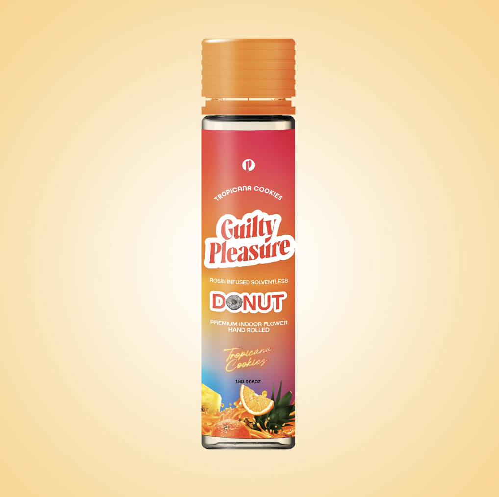 Photograph of product: Guilty Pleasure | Tropicana Cookies | 1.8G Rosin Infused Solventless Preroll