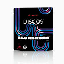 Photograph of product: Evermore Discos (100mg) 10ct Sour Blueberry