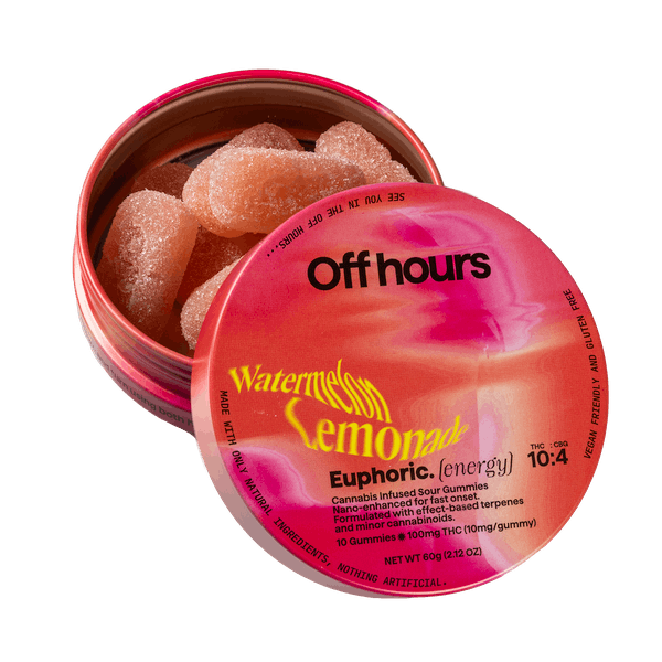 Photograph of product: OFF HOURS | EUPHORIC | WATERMELON LEMONADE | 100MG
