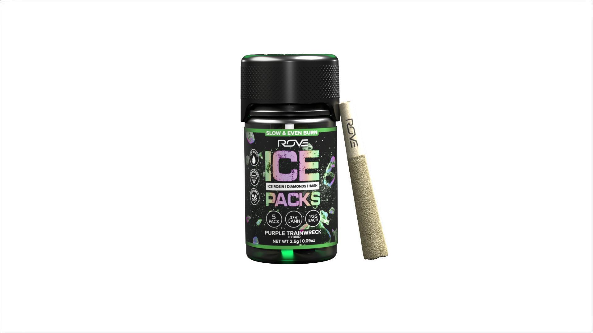 Photograph of product: Rove | 5pk .5g Infused Pre-Roll | Purple Trainwreck