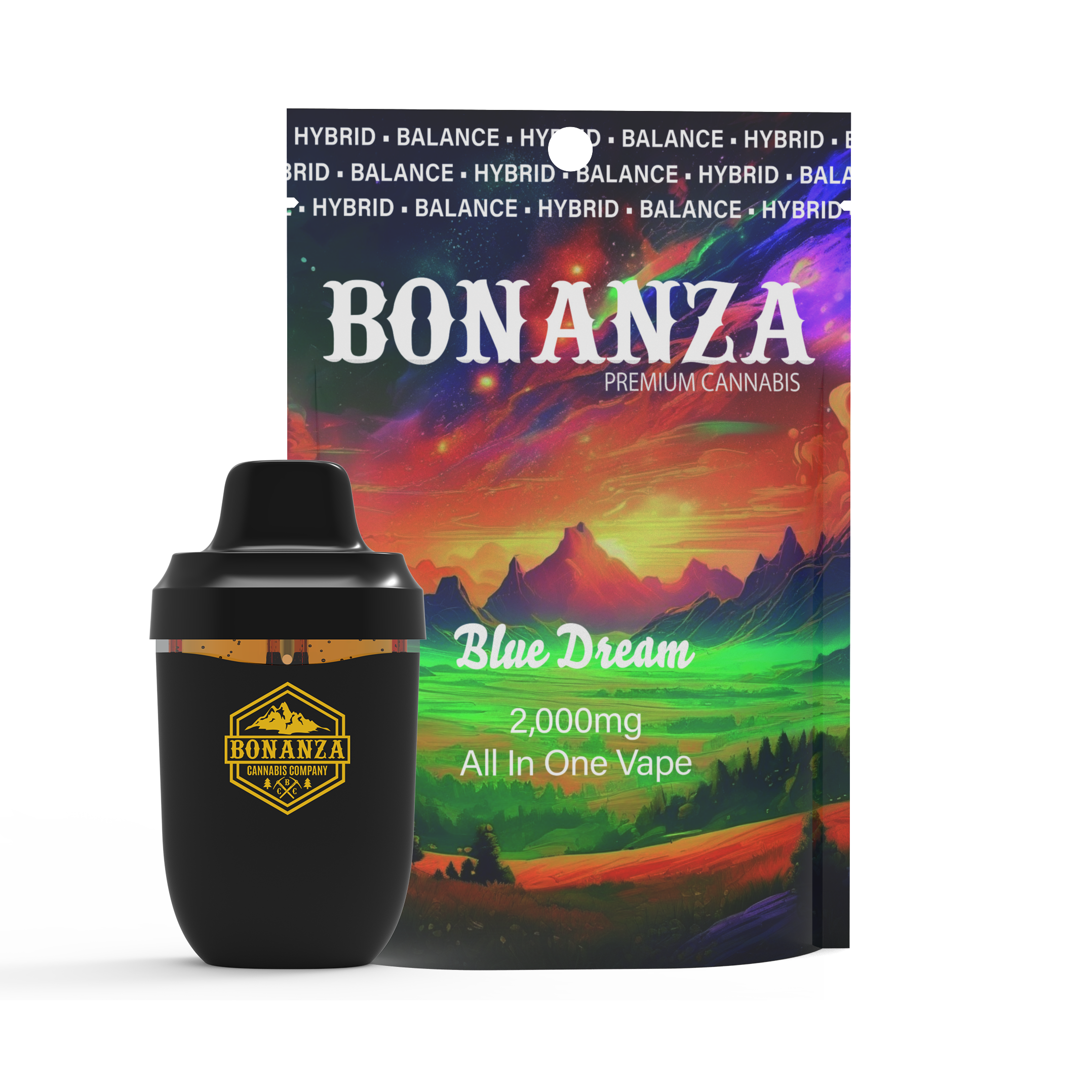 Photograph of product: Bonanza Blue Dream AIO Vape