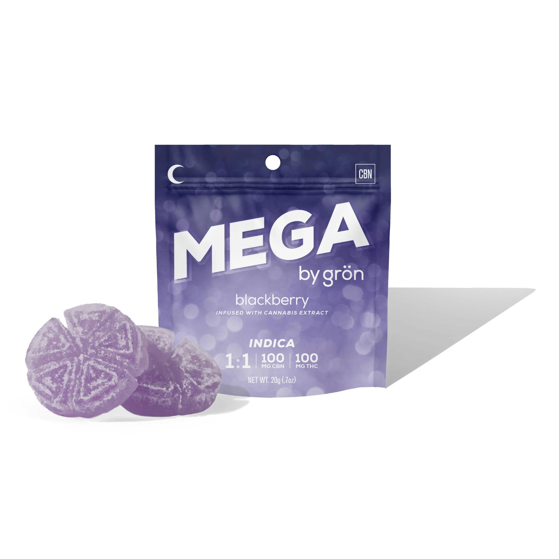 Photograph of product: Mega Pearls - Gummies - Blackberry Lemonade   (I) 100mg 2pk