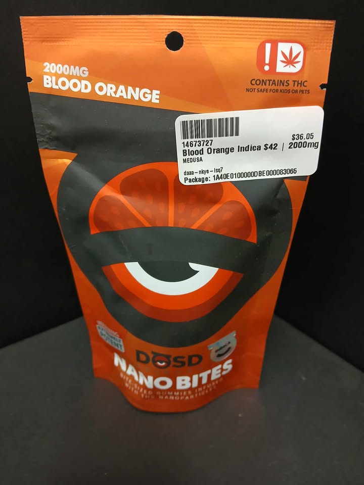 Photograph of product: Blood Orange Oui'd $42 | 2000mg Dosd Gummies