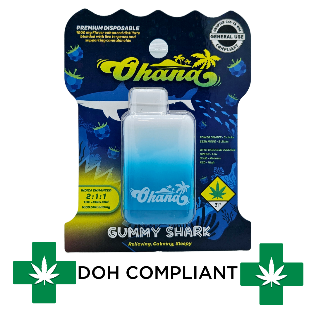 Photograph of product: DOH | Gummy Shark 2:1:1 CBD/CBN Disposable Cartridge | 2g