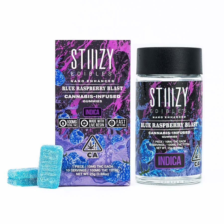 Photograph of product: Blue Raspberry Blast (I) 10pc/100mg Gummies