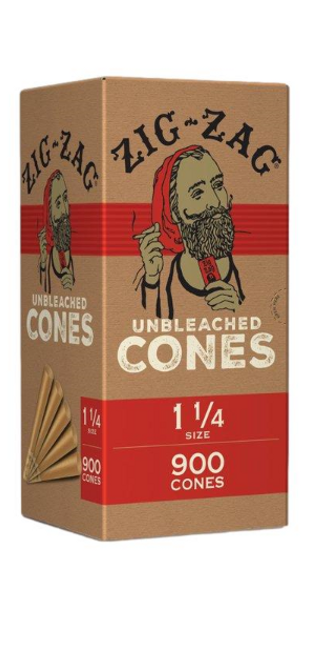 Photograph of product: High MTN. Imports | Accessories | Zig Zag Unbleached Pre-Rolled Cones 1 1/4" Size 6pk