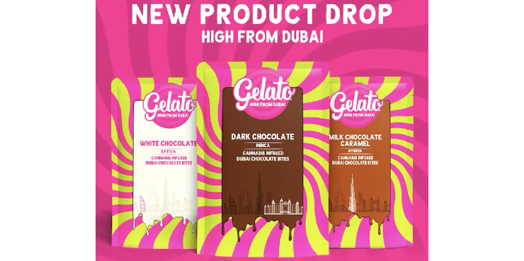 Photograph of product: Gelato Dubai Bites | Milk Chocolate Caramel | 200mg