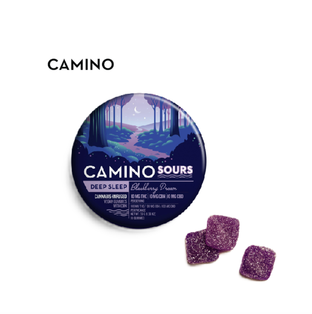 Photograph of product: 1:1:1 BLACKBERRY DREAM SOURS 300MG 10 PACK GUMMIES