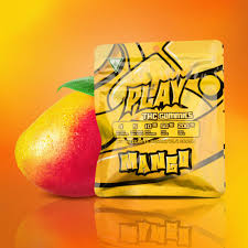 Photograph of product: PLAY Gummies (4x50mg)- Mango