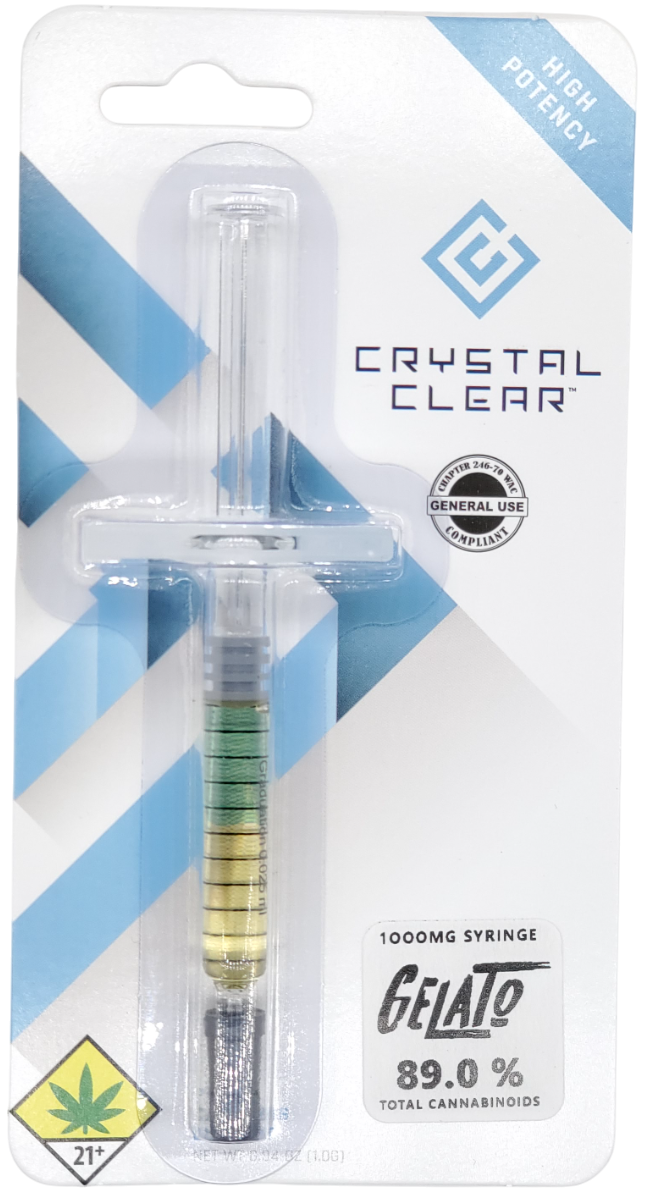 Photograph of product: Crystal Clear CON Gelato Distillate Syringe 1g