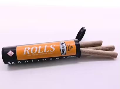 Photograph of product: SafeBet | Breath Face Diamond Infused Pre-Roll 3pk
