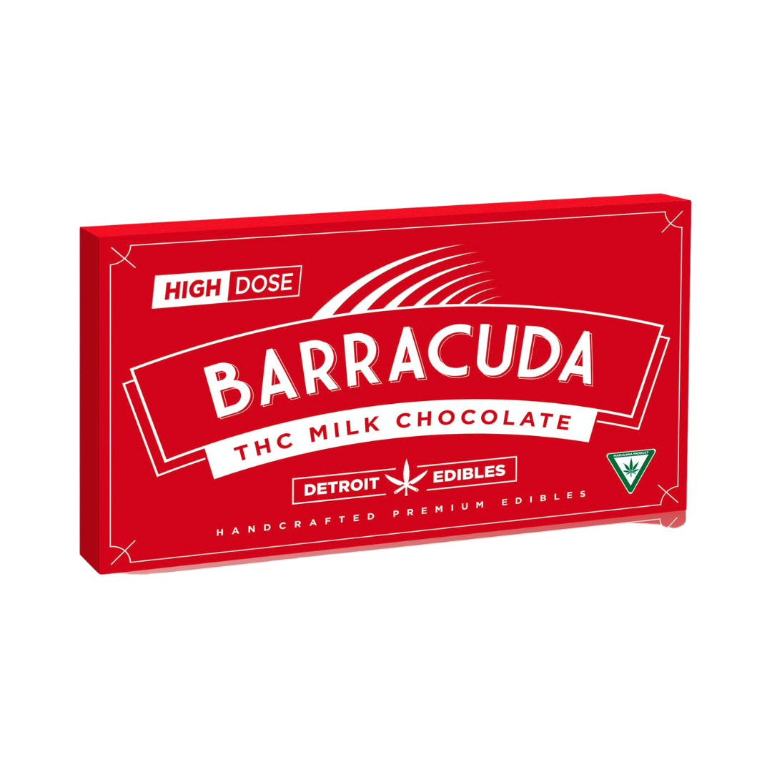 Photograph of product: Detroit Edibles - 200mg Barracuda Bar - Milk Chocolate 1:1