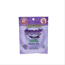 Photograph of product: Froot Sour Grape Gummy 100mg