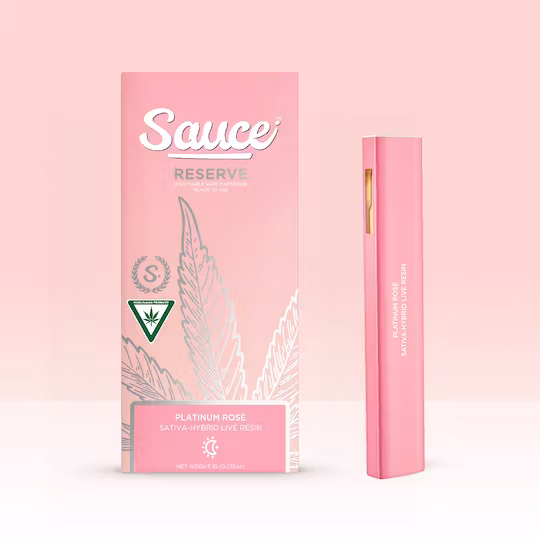 Photograph of product: SAUCE RESERVE | PLATINUM ROSE - LIVE RESIN Oui'd-HYBRID