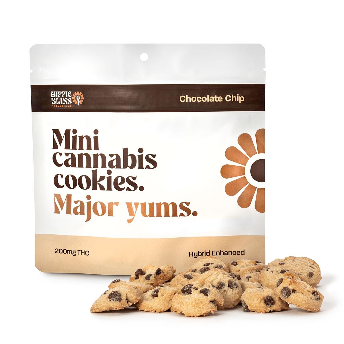 Photograph of product: Hippie Bliss | Chocolate Chip  | 200mg/20pc Cookies