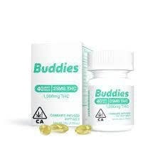 Photograph of product: Buddies Brand - Distillate TH-oui Gel Caps - 25 MG - 4 Pack